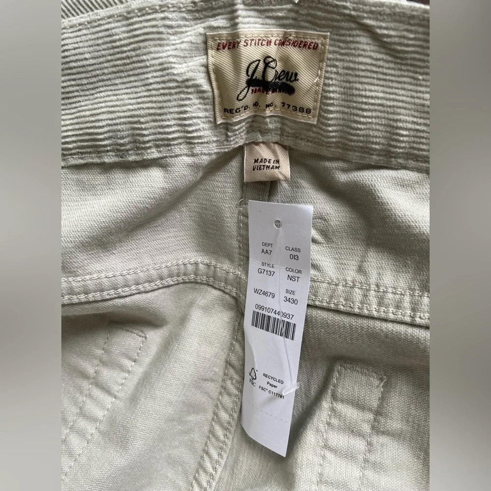New J.Crew 770 Men Suede Gray Pants Size 34x30